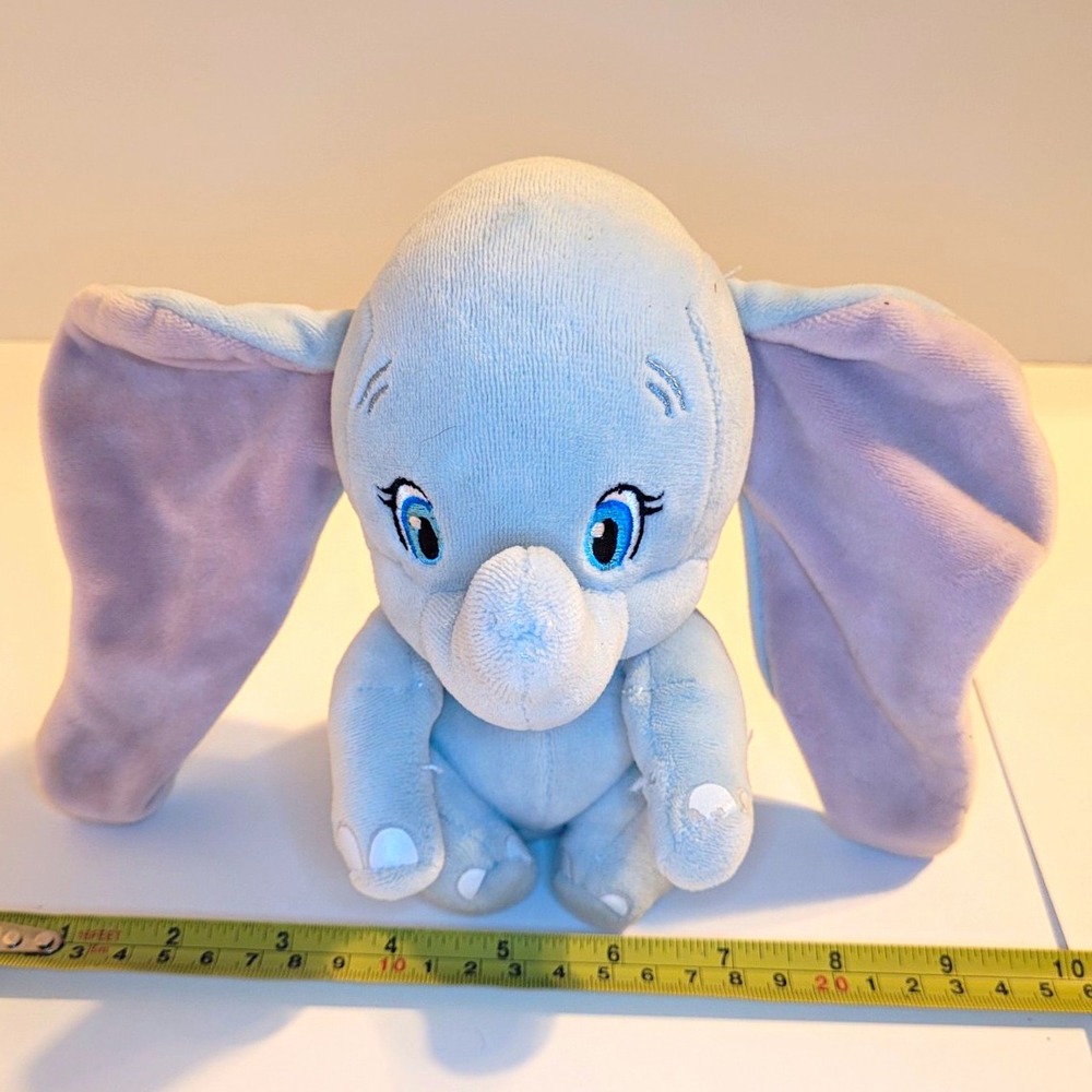 Vtg Coquette Retro Ty Sparkle Dumbo Elephant Plush Disney Beanie Baby Soft Blue